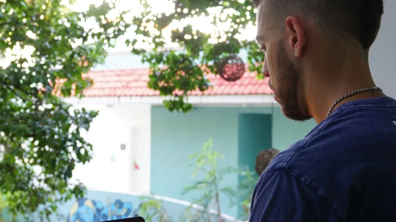 Two mint chocolate milkshakes with whipped cream and green sprinkles.